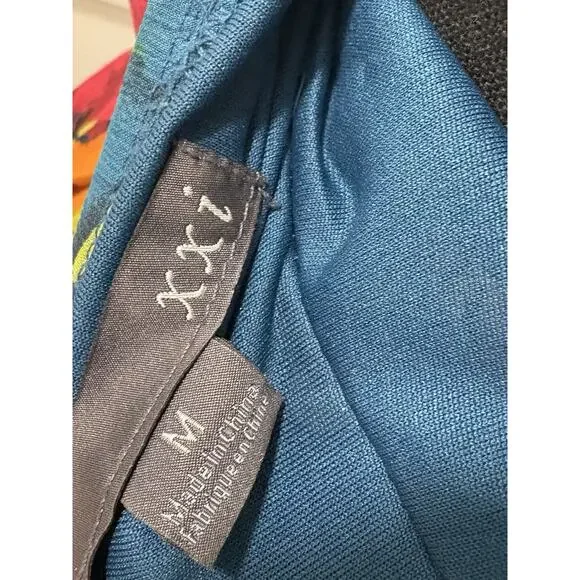 Forever 21 Strapless Floral Dress Women’s XS Blue Orange Purple Fit Flare Party - Picture 7 of 8